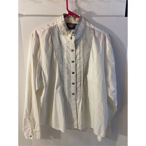 Panhandle Slim large white Brooks and Dunn collection western shirt silver bling
